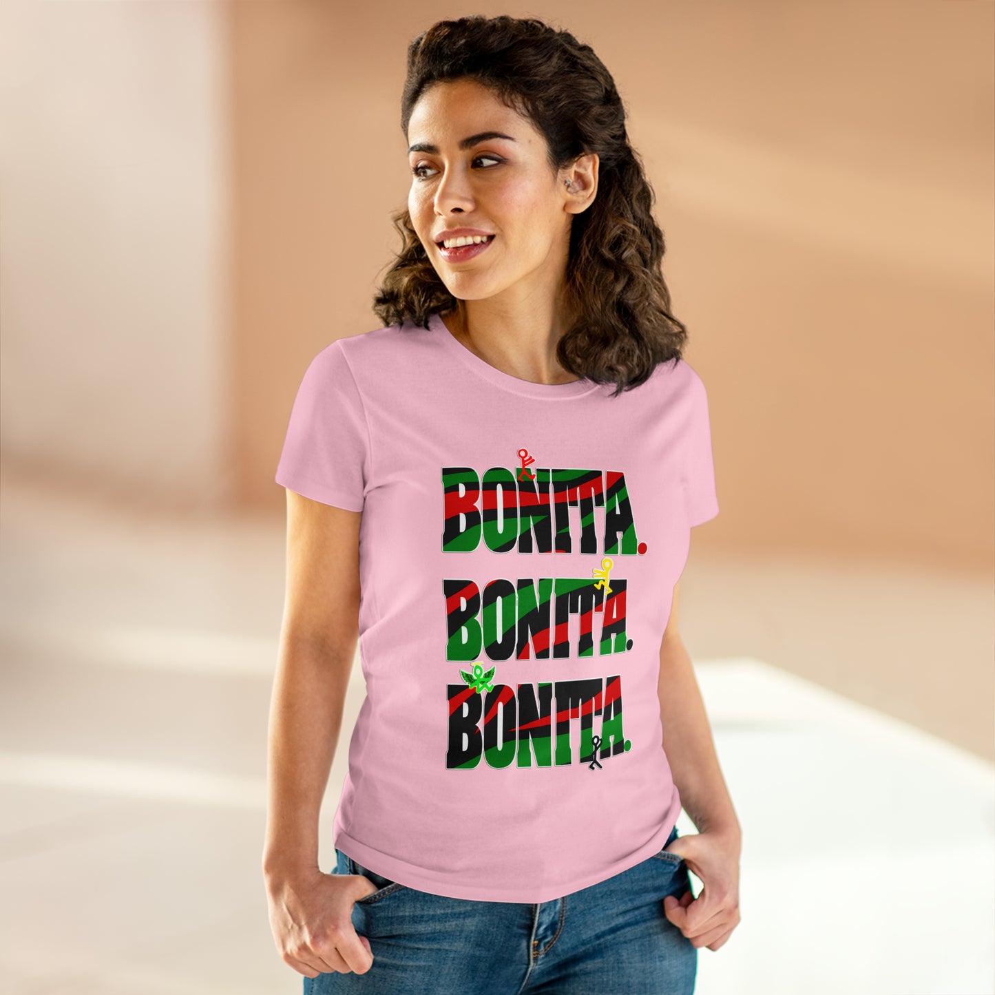 Bonita. Bonita. Bonita. Women's Midweight Cotton Tee