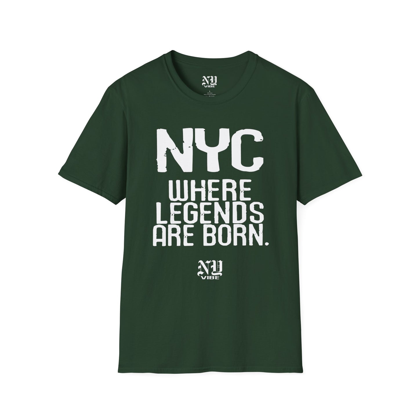 NYC Where Legends Are Born: NY Vibe Official Logo Unisex Softstyle T-Shirt