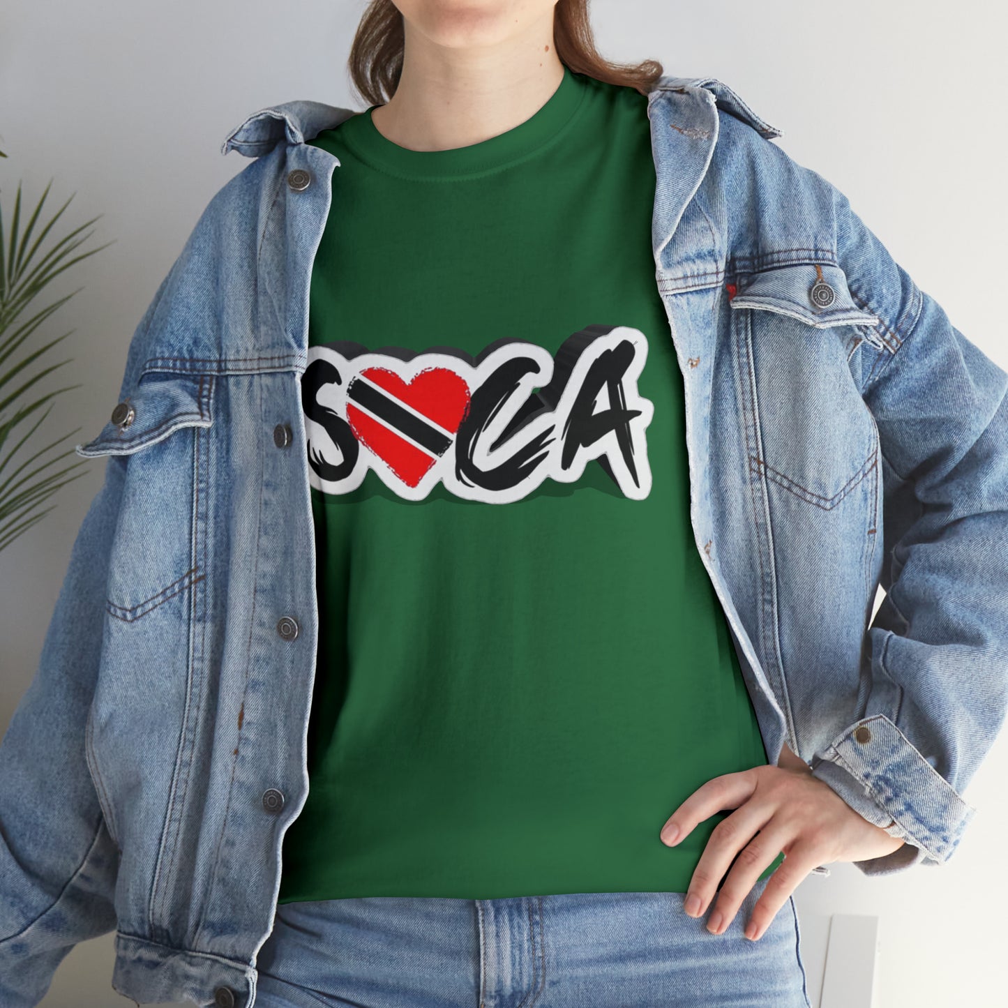 I Love Soca Trinidad Style Unisex Heavy Cotton Tee