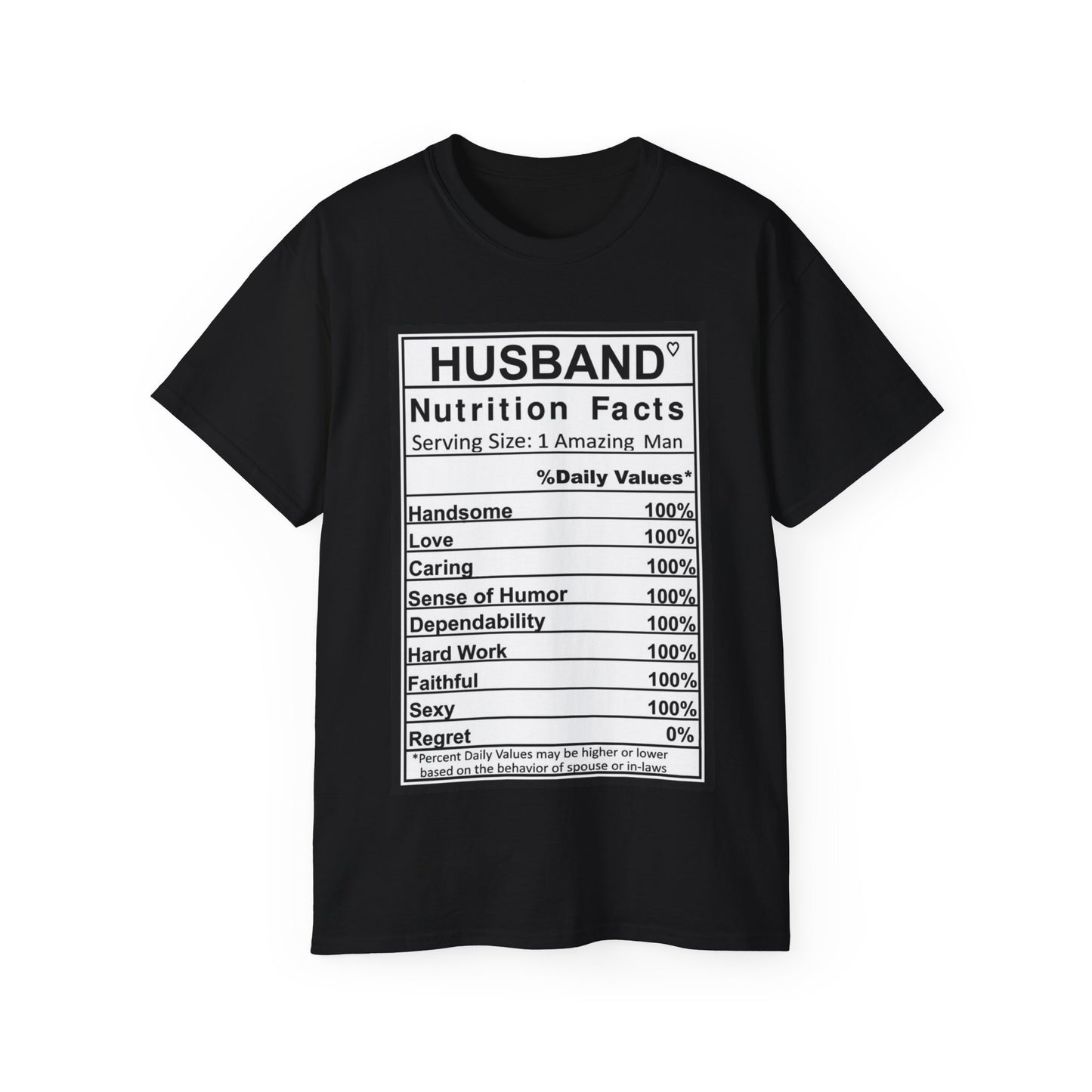 Husband Nutrition Facts Unisex Ultra Cotton Tee