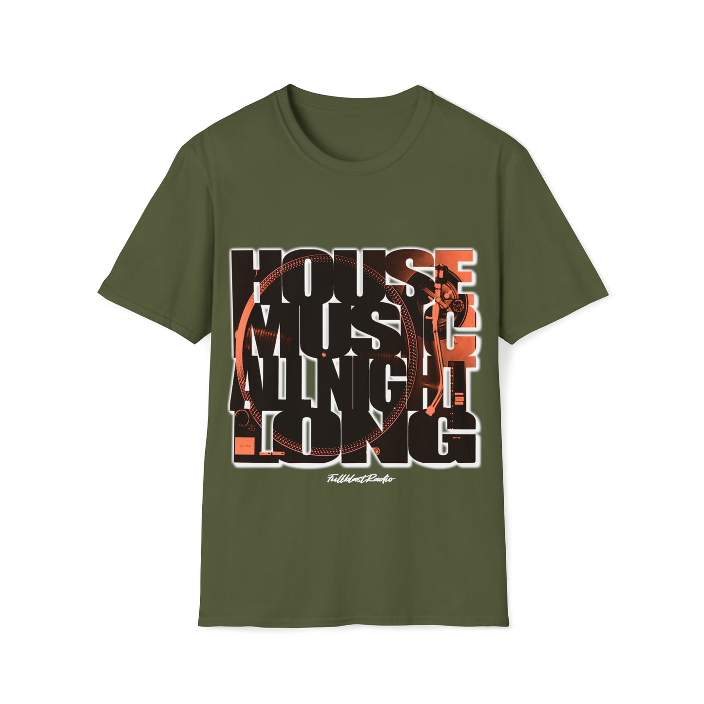 House Music All Night Long Unisex Softstyle T-Shirt