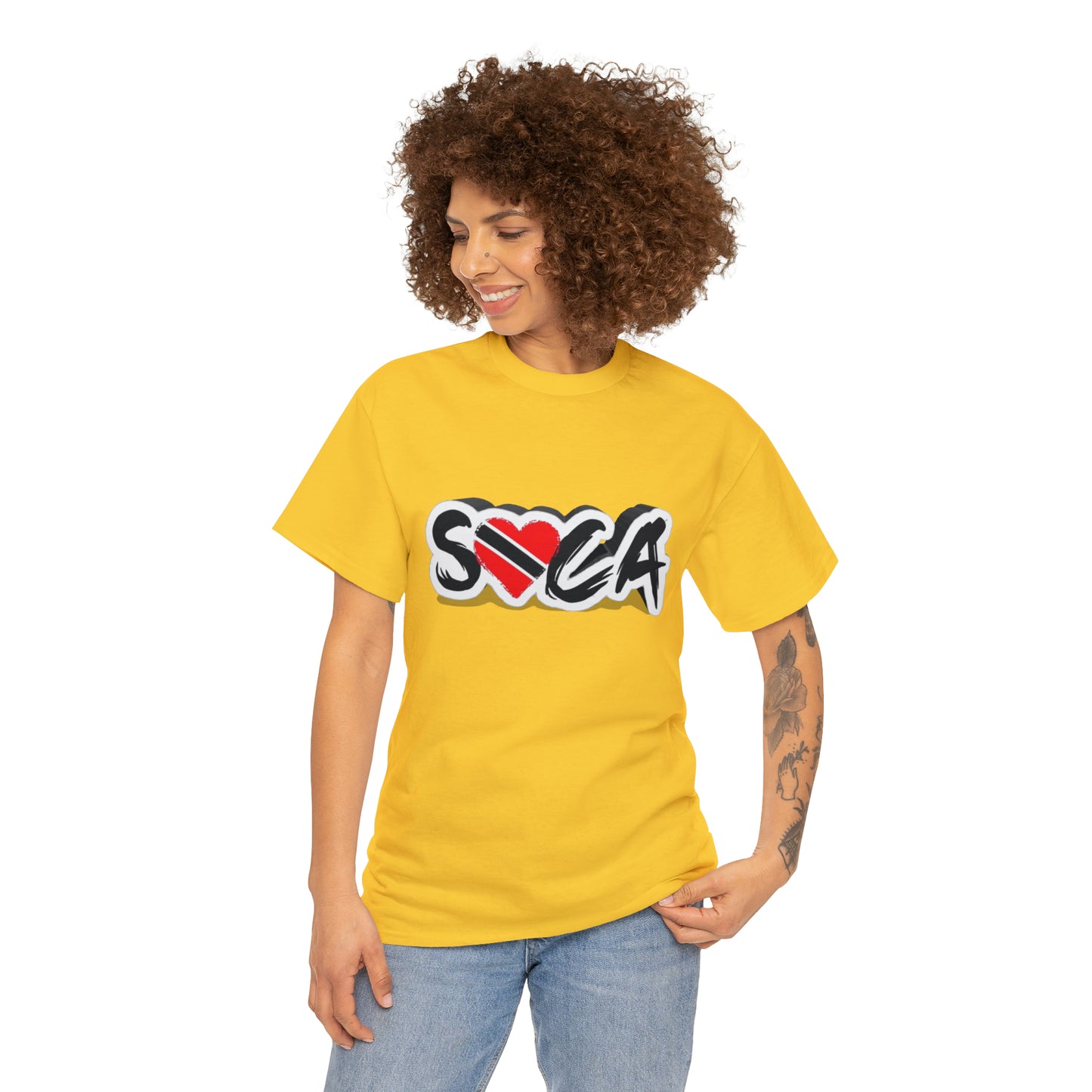 I Love Soca Trinidad Style Unisex Heavy Cotton Tee