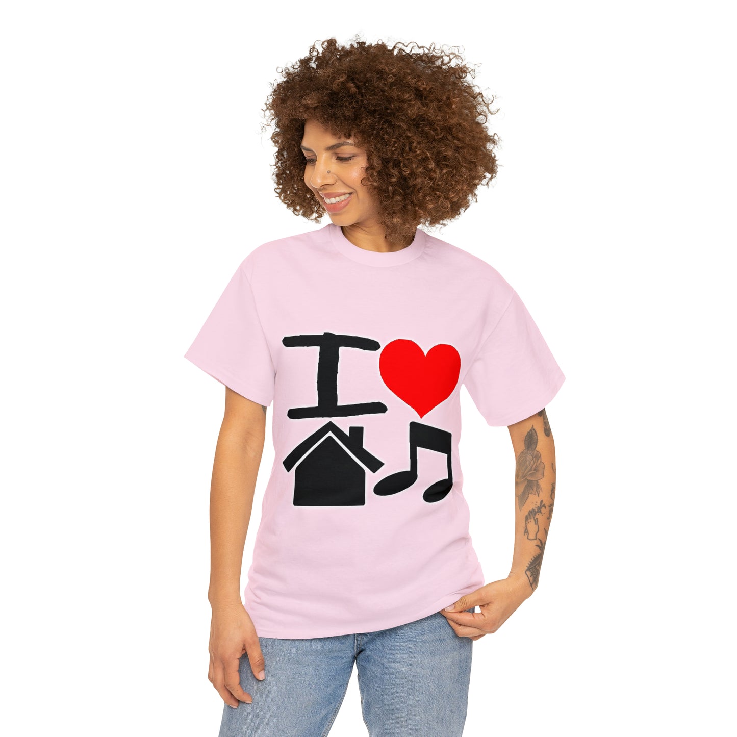 I Love House Music Unisex Heavy Cotton Tee
