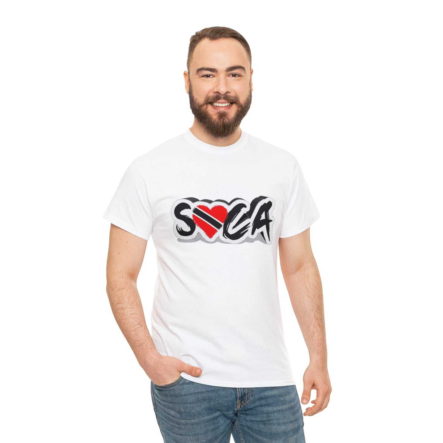 I Love Soca Trinidad Style Unisex Heavy Cotton Tee