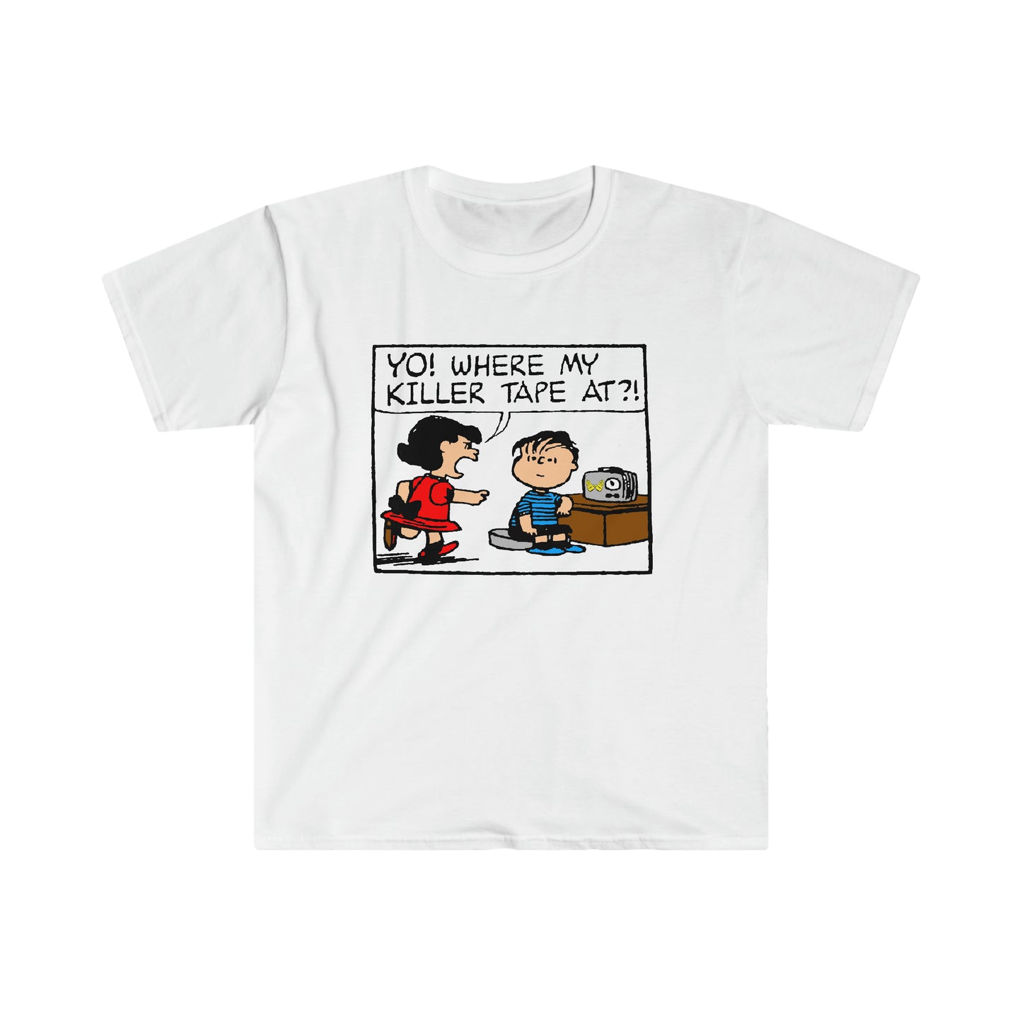 Where my Killer Tape At?! Unisex Softstyle T-Shirt