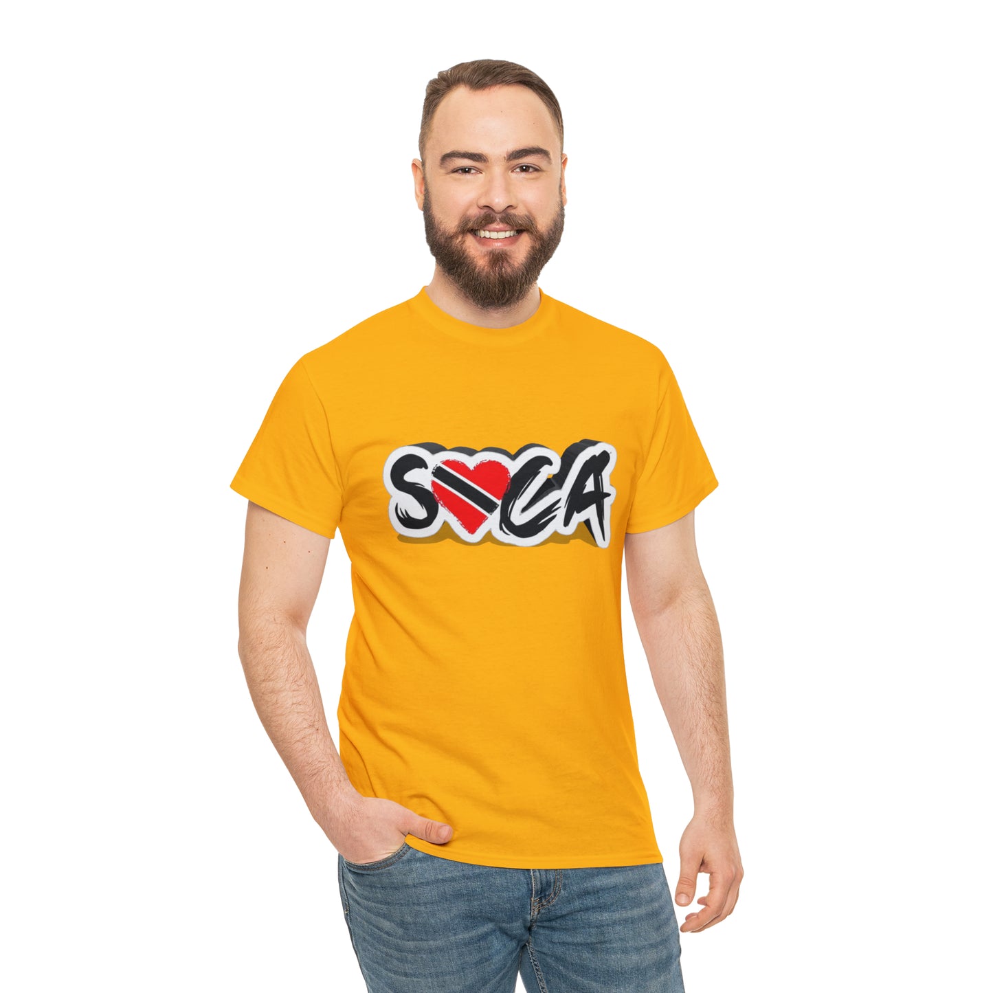 I Love Soca Trinidad Style Unisex Heavy Cotton Tee