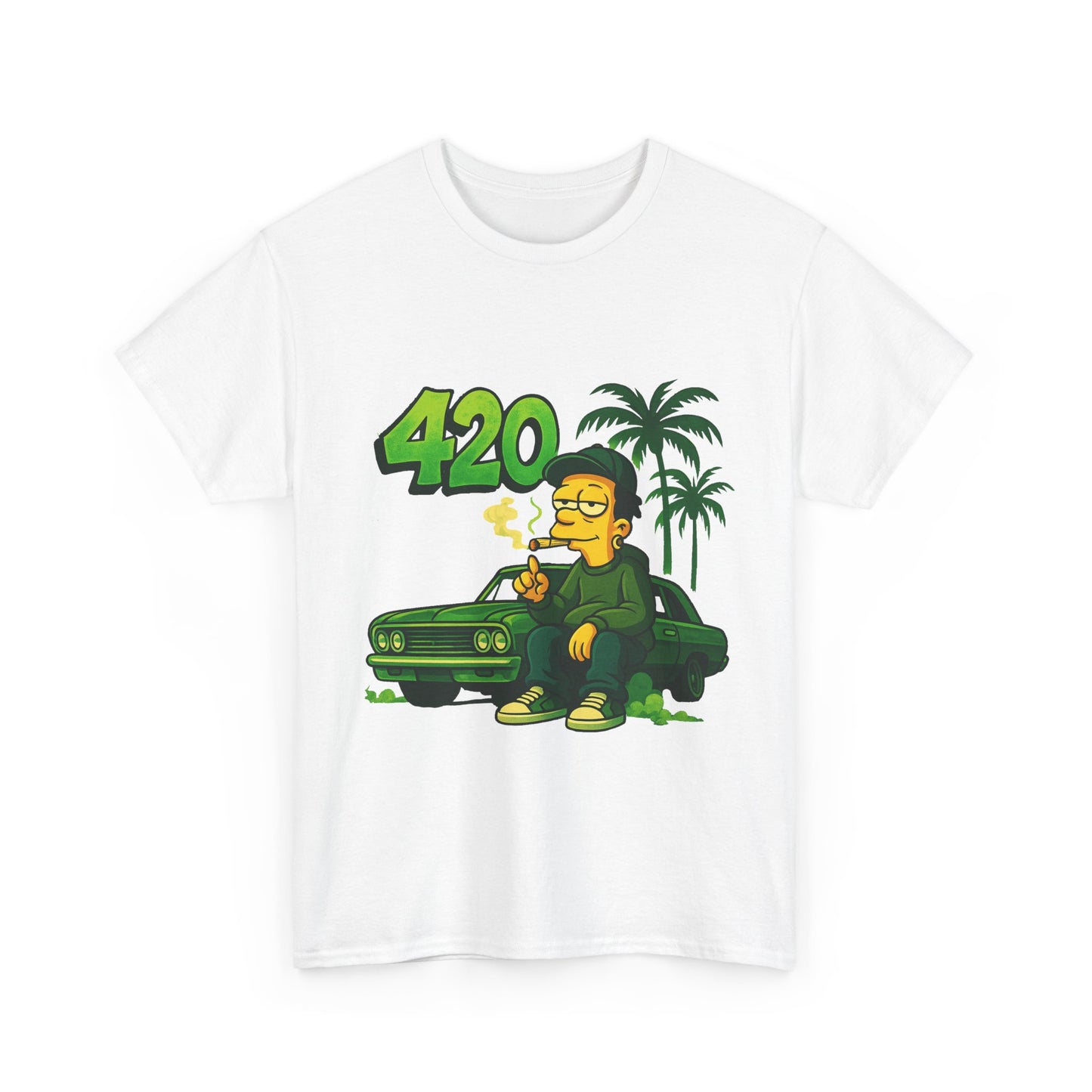 420 Cali Vibes Unisex Heavy Cotton Tee, Retro Cartoon Shirt, Streetwear Tee, Gift for Stoners, 420 Celebration T-Shirt