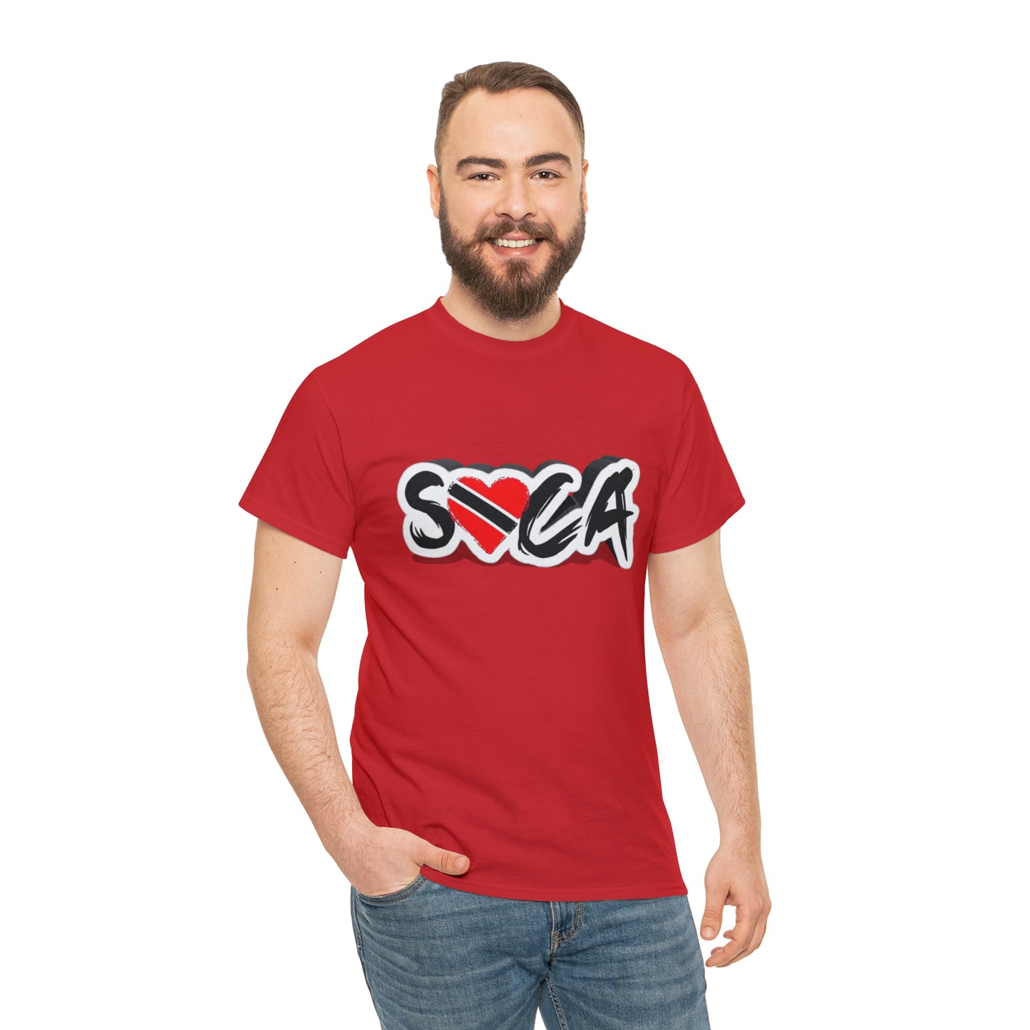 I Love Soca Trinidad Style Unisex Heavy Cotton Tee