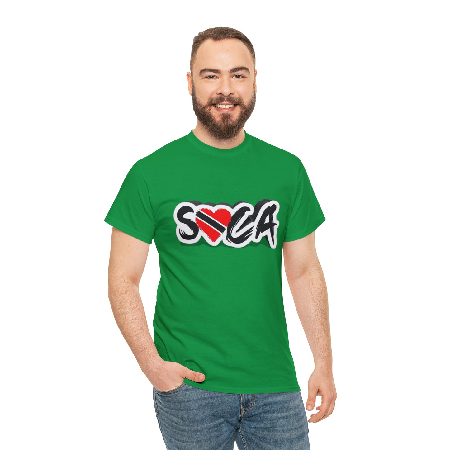 I Love Soca Trinidad Style Unisex Heavy Cotton Tee