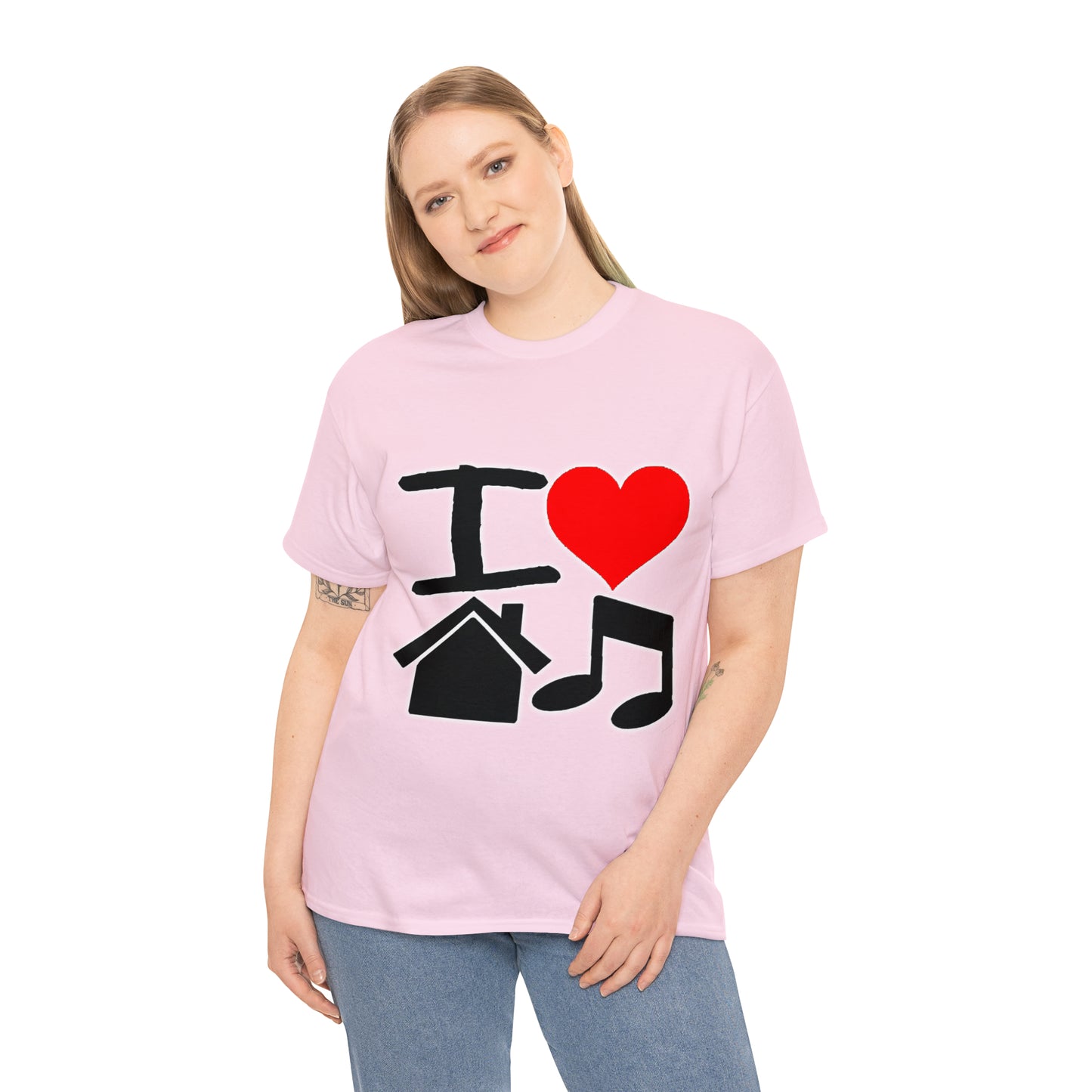 I Love House Music Unisex Heavy Cotton Tee