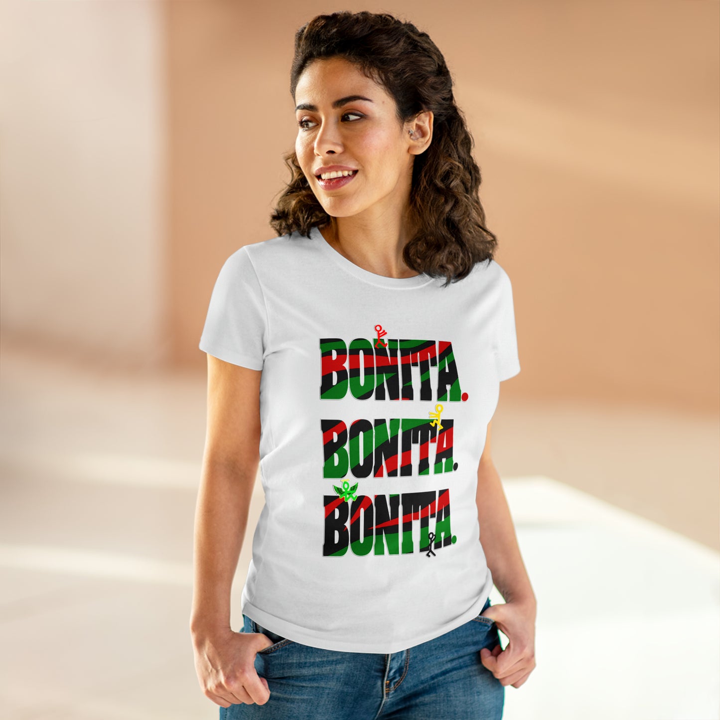 Bonita. Bonita. Bonita. Women's Midweight Cotton Tee