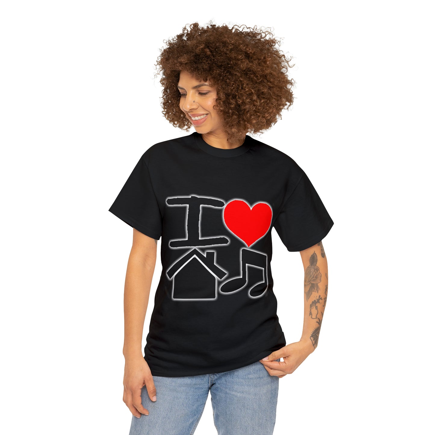 I Love House Music Unisex Heavy Cotton Tee