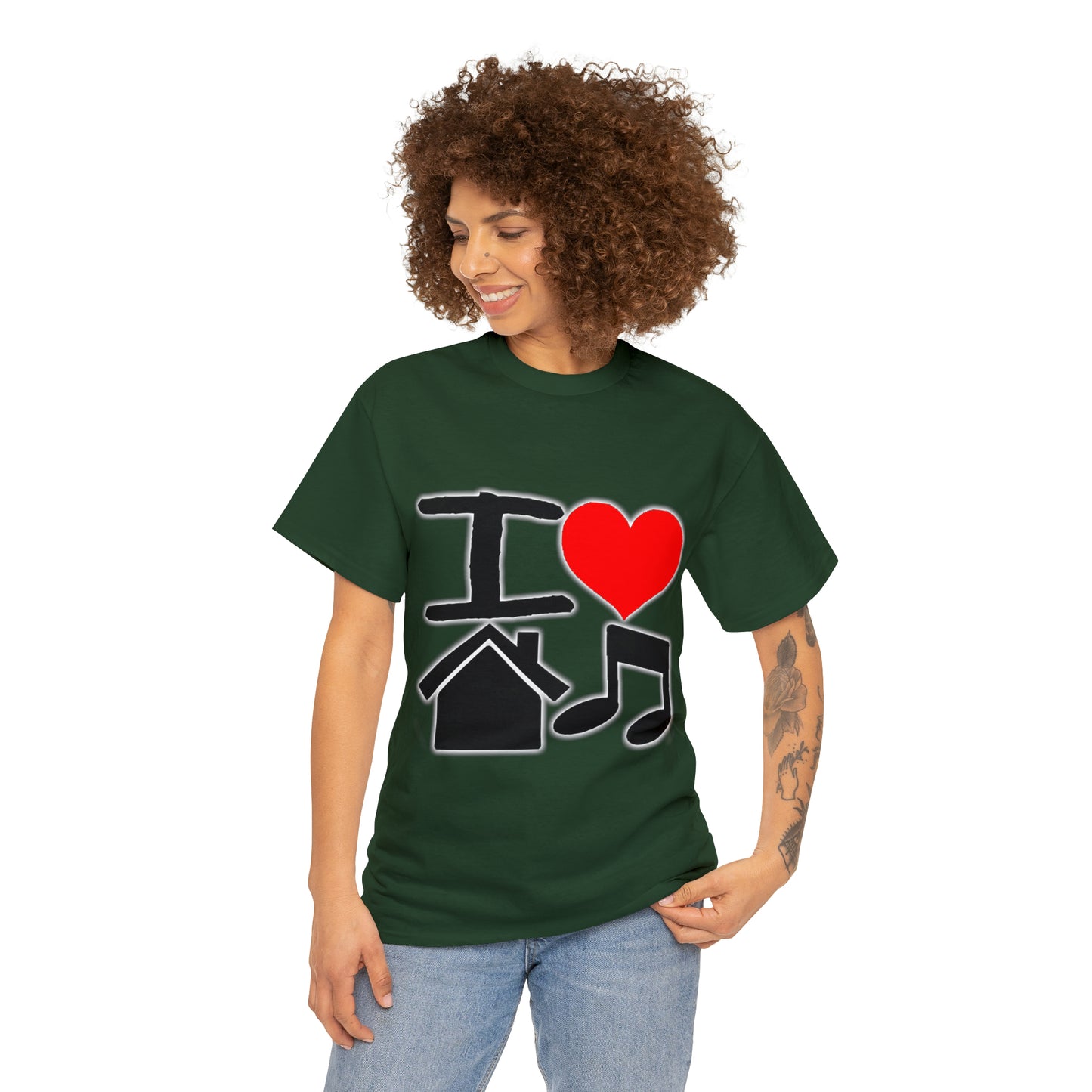 I Love House Music Unisex Heavy Cotton Tee