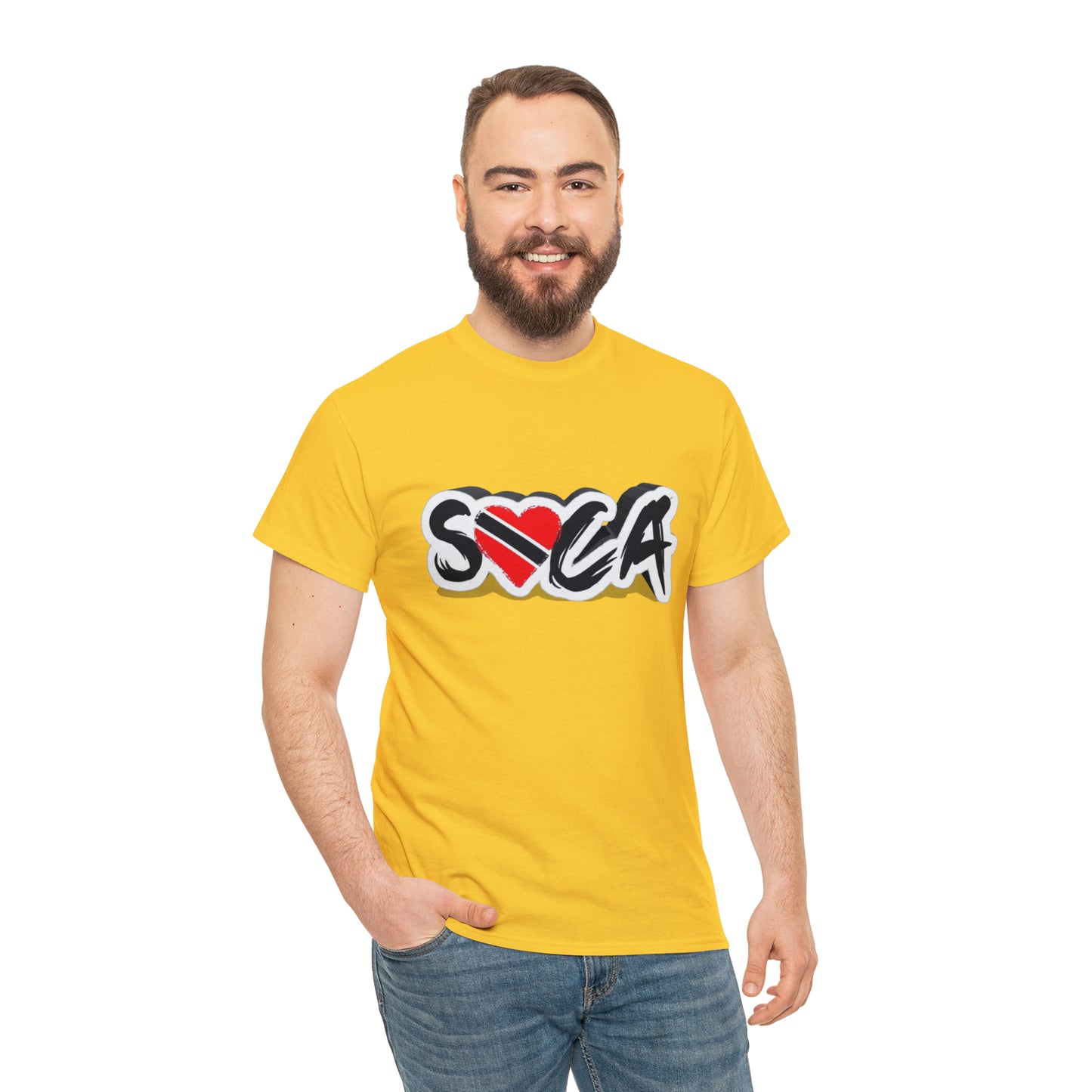 I Love Soca Trinidad Style Unisex Heavy Cotton Tee
