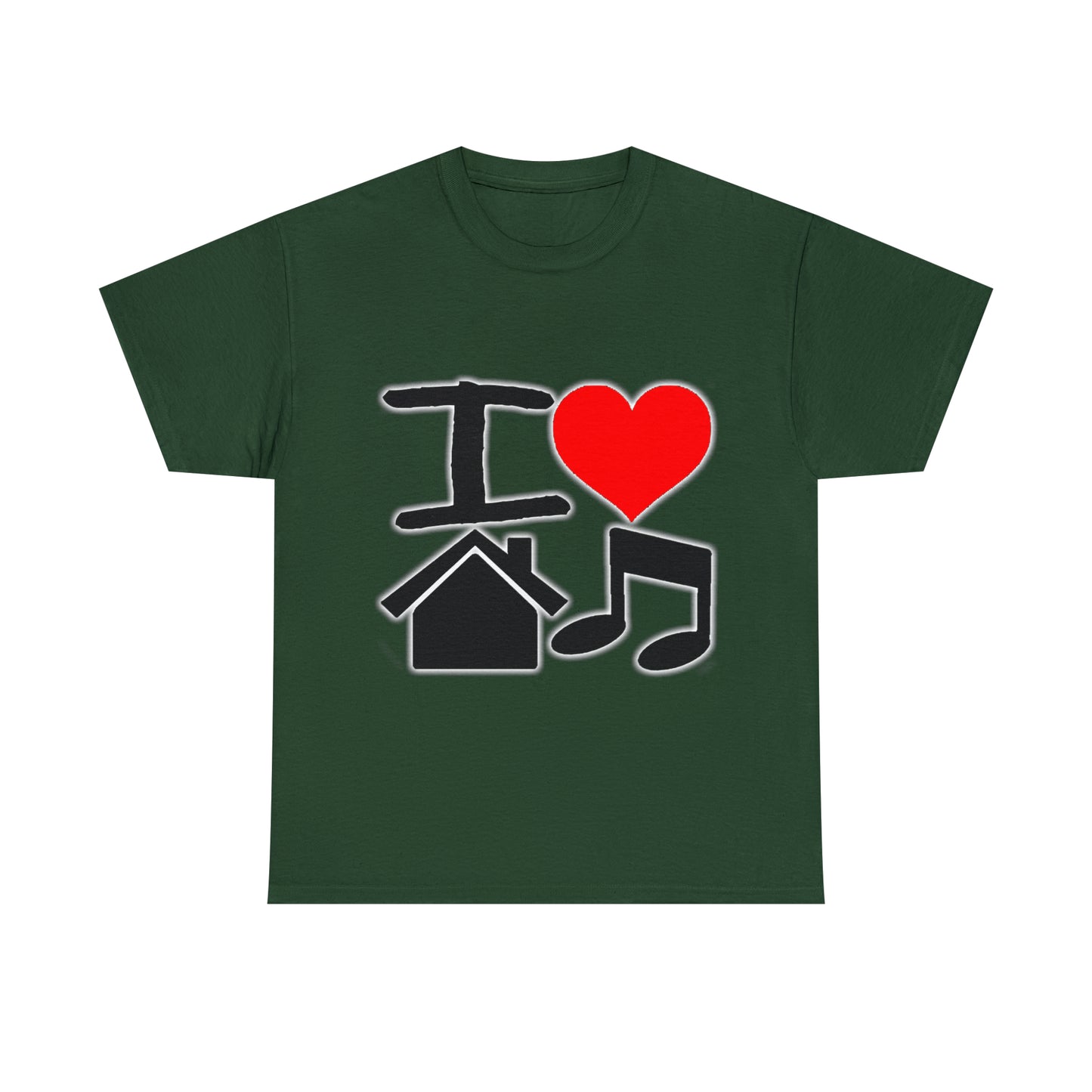 I Love House Music Unisex Heavy Cotton Tee