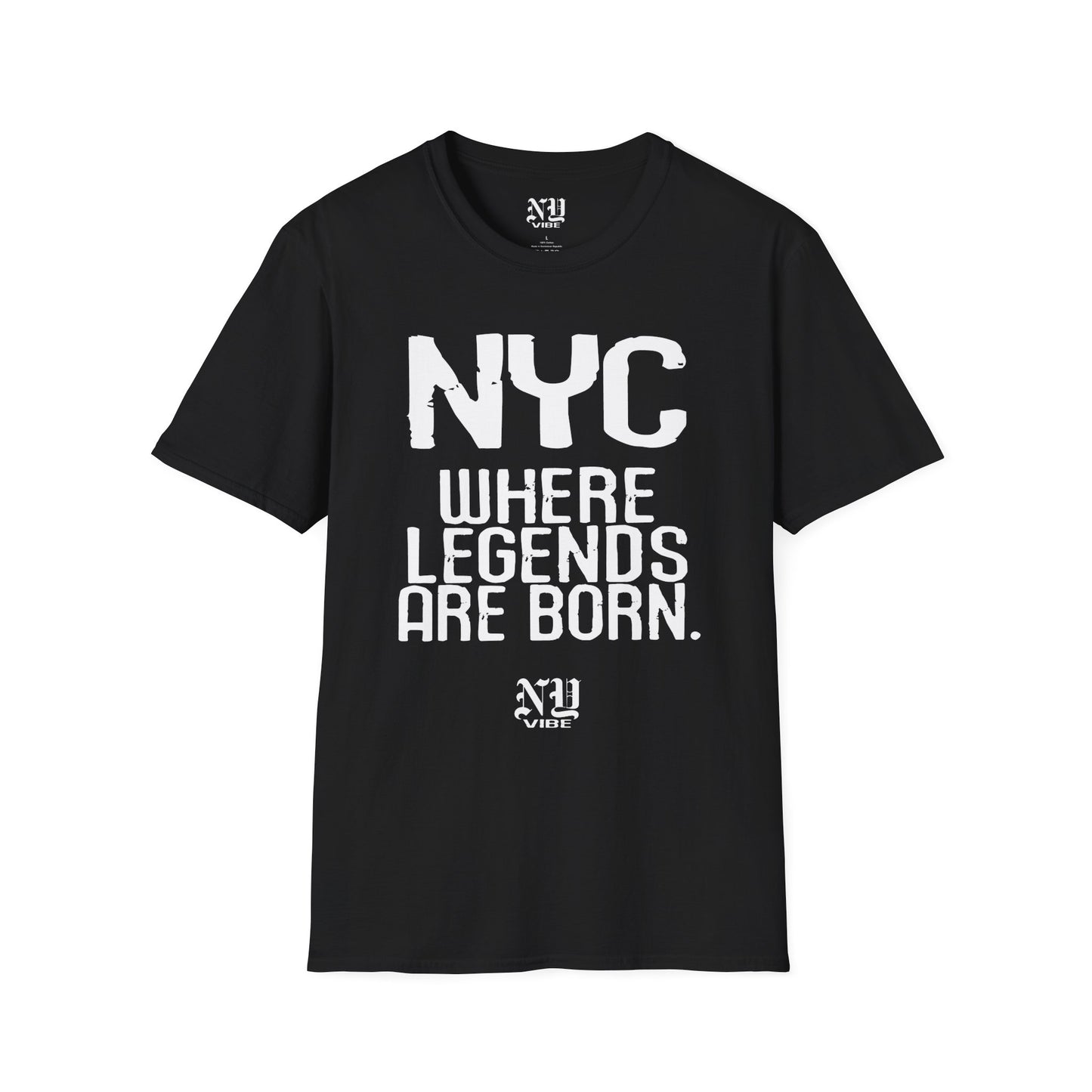 NYC Where Legends Are Born: NY Vibe Official Logo Unisex Softstyle T-Shirt