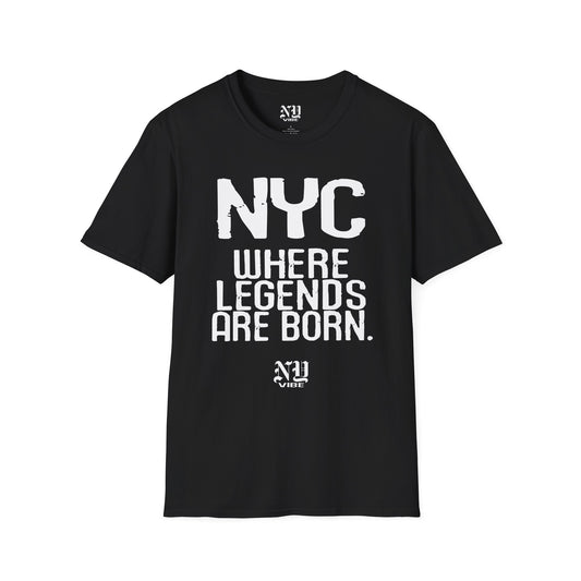 NYC Where Legends Are Born: NY Vibe Official Logo Unisex Softstyle T-Shirt