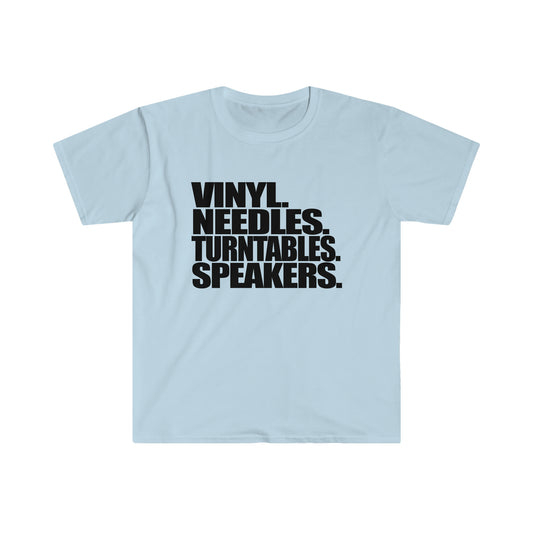 Vinyl. Needles. Turntables. Speakers.