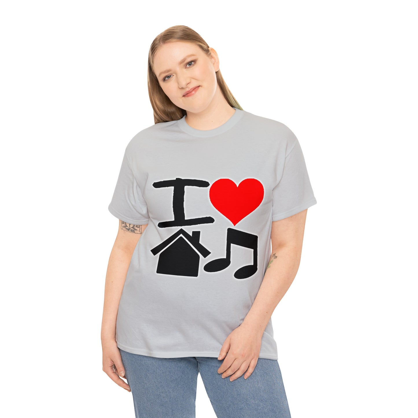 I Love House Music Unisex Heavy Cotton Tee