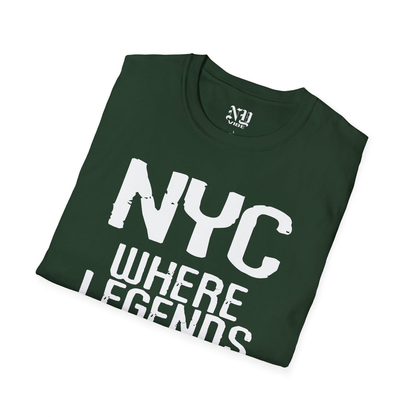 NYC Where Legends Are Born: NY Vibe Official Logo Unisex Softstyle T-Shirt