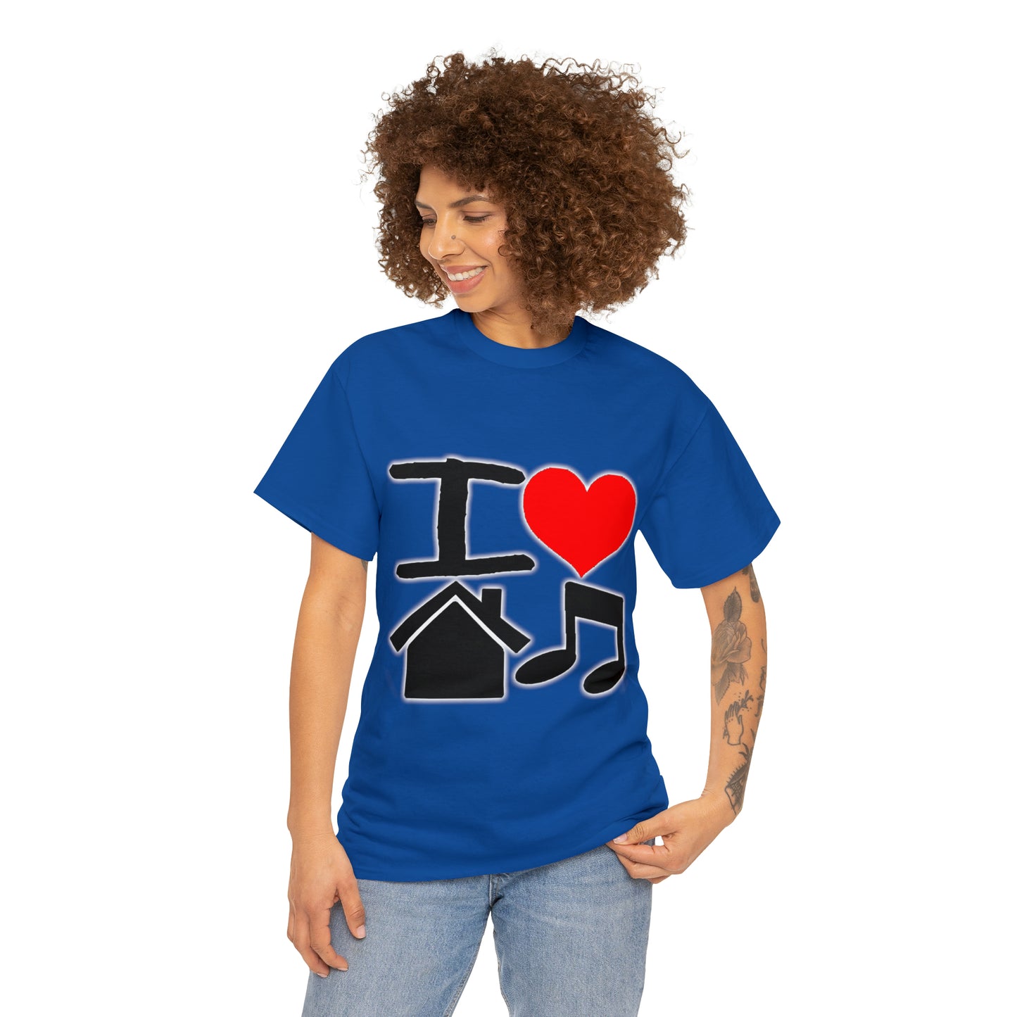 I Love House Music Unisex Heavy Cotton Tee