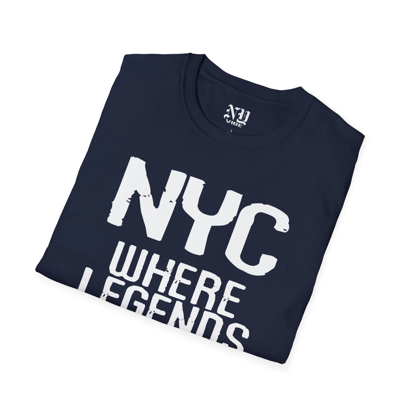 NYC Where Legends Are Born: NY Vibe Official Logo Unisex Softstyle T-Shirt