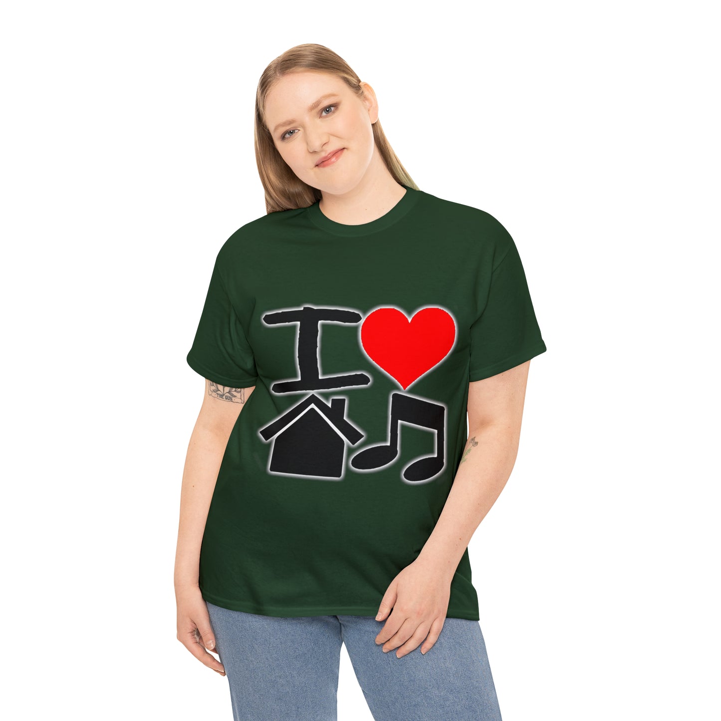 I Love House Music Unisex Heavy Cotton Tee
