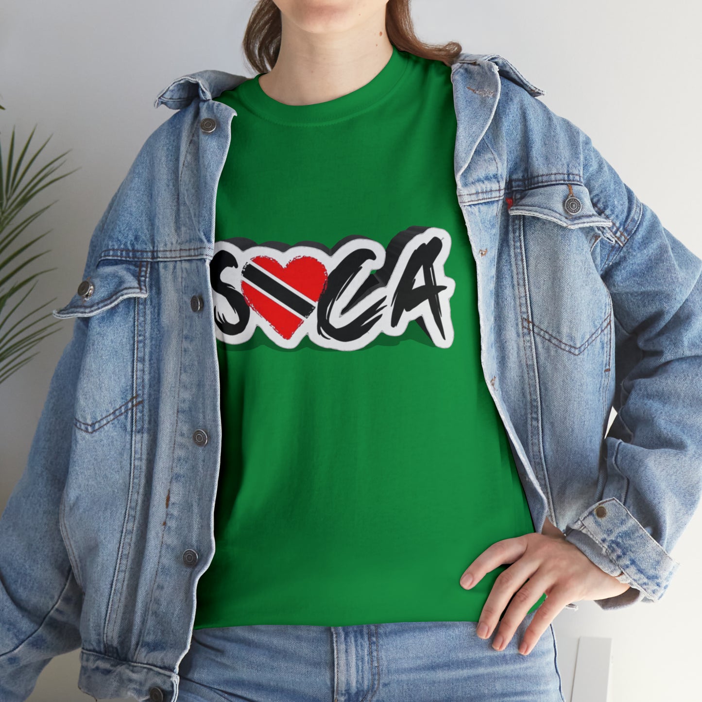 I Love Soca Trinidad Style Unisex Heavy Cotton Tee