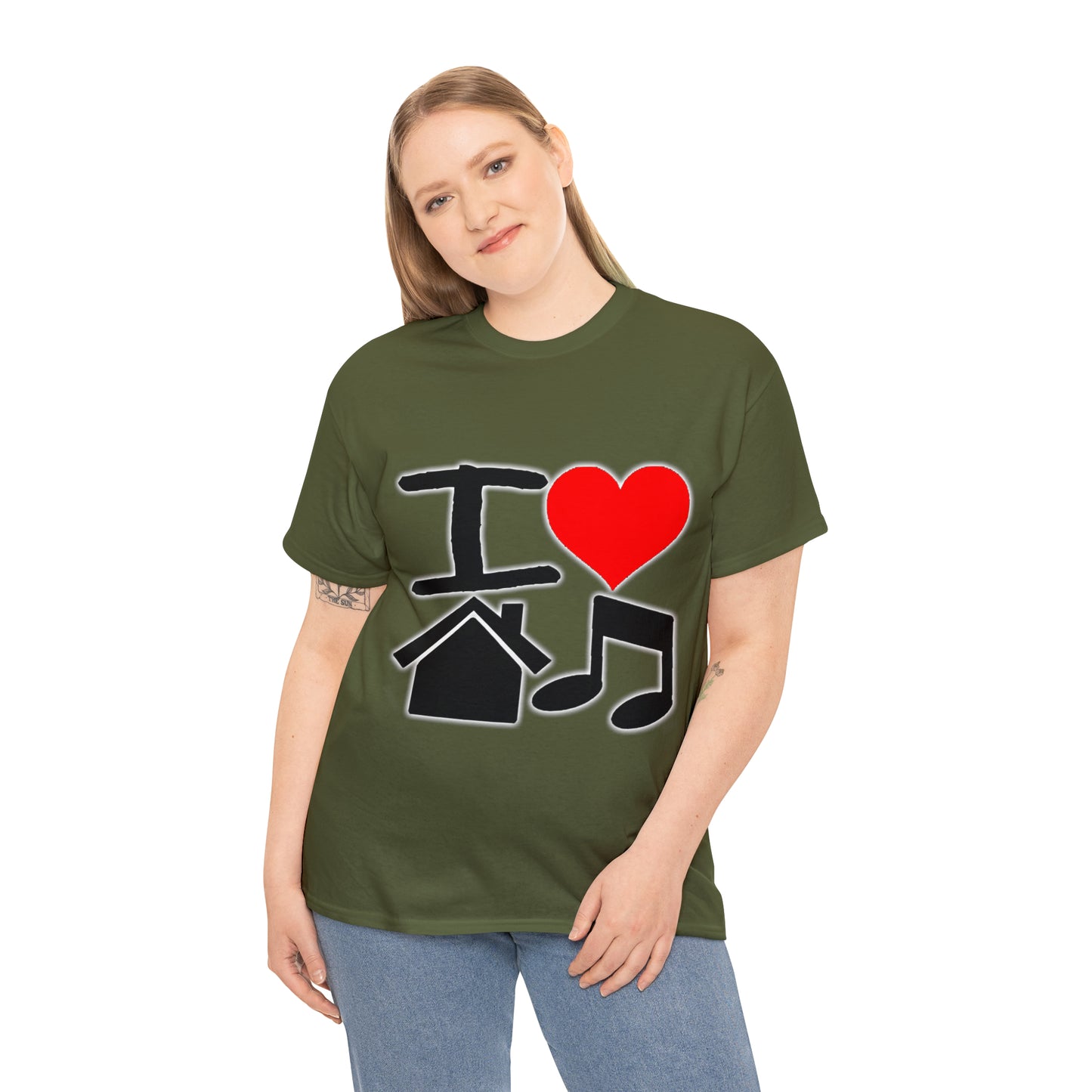 I Love House Music Unisex Heavy Cotton Tee