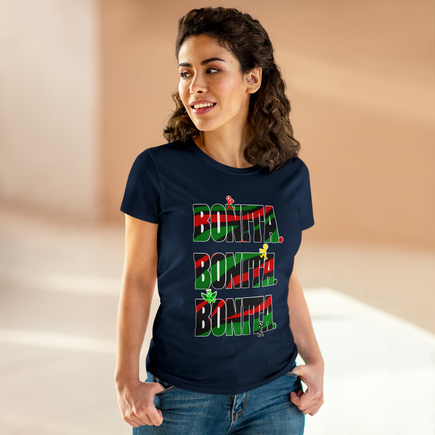 Bonita. Bonita. Bonita. Women's Midweight Cotton Tee