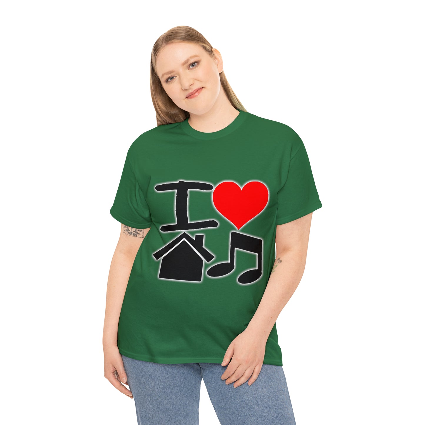 I Love House Music Unisex Heavy Cotton Tee