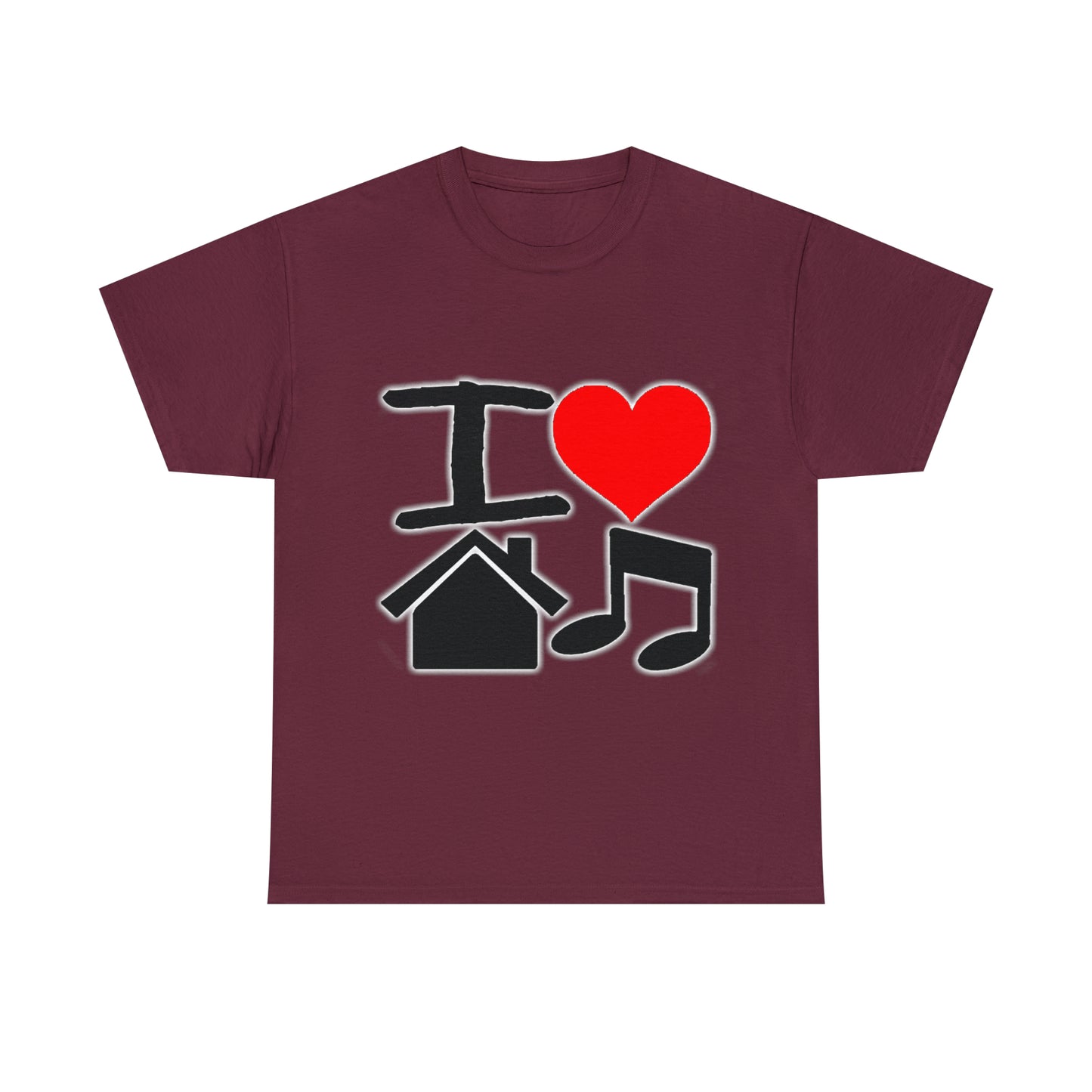 I Love House Music Unisex Heavy Cotton Tee