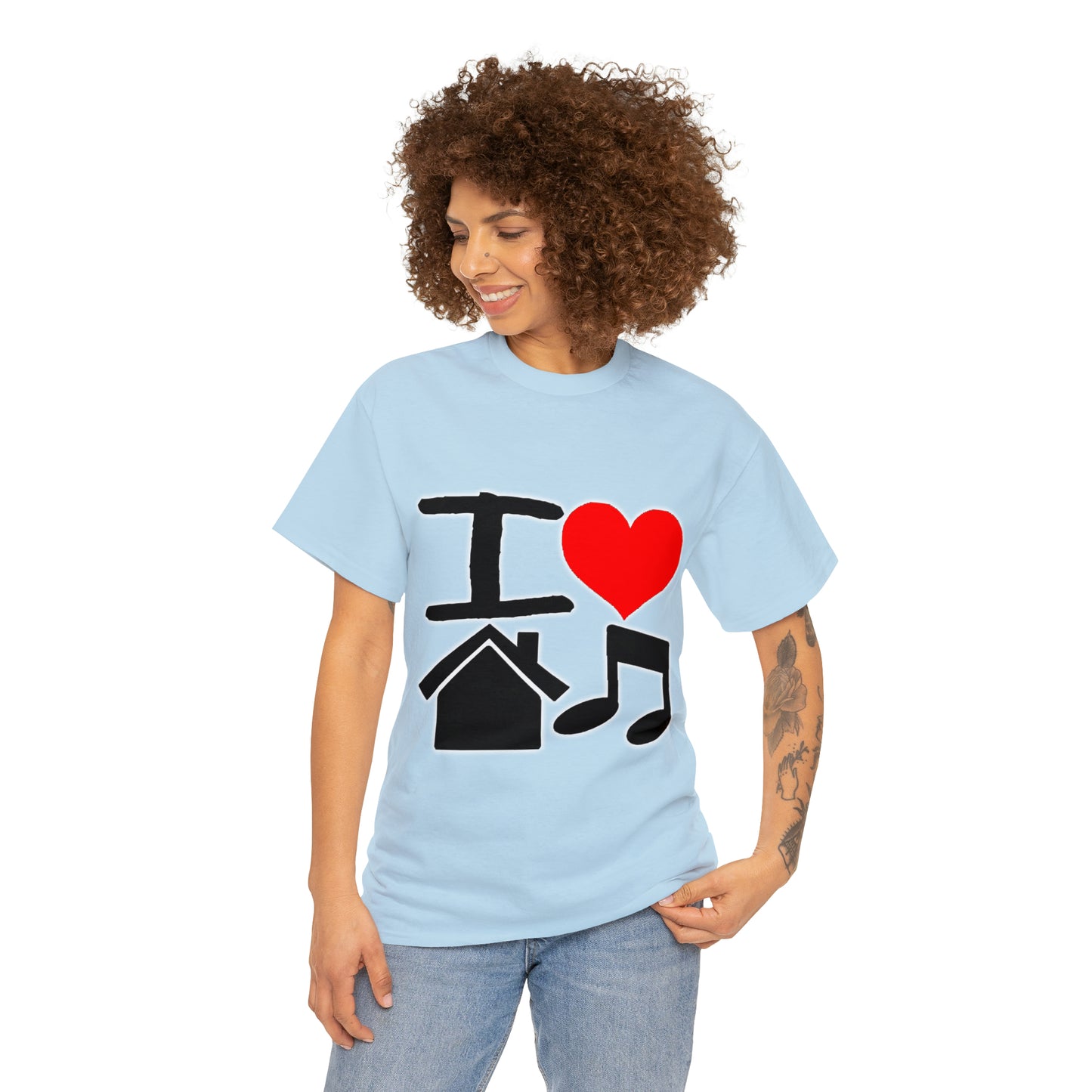I Love House Music Unisex Heavy Cotton Tee