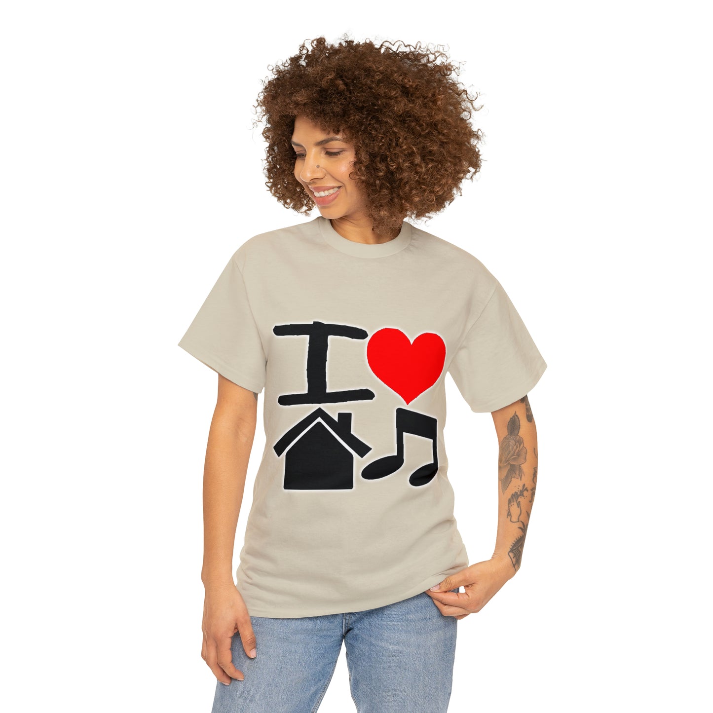 I Love House Music Unisex Heavy Cotton Tee