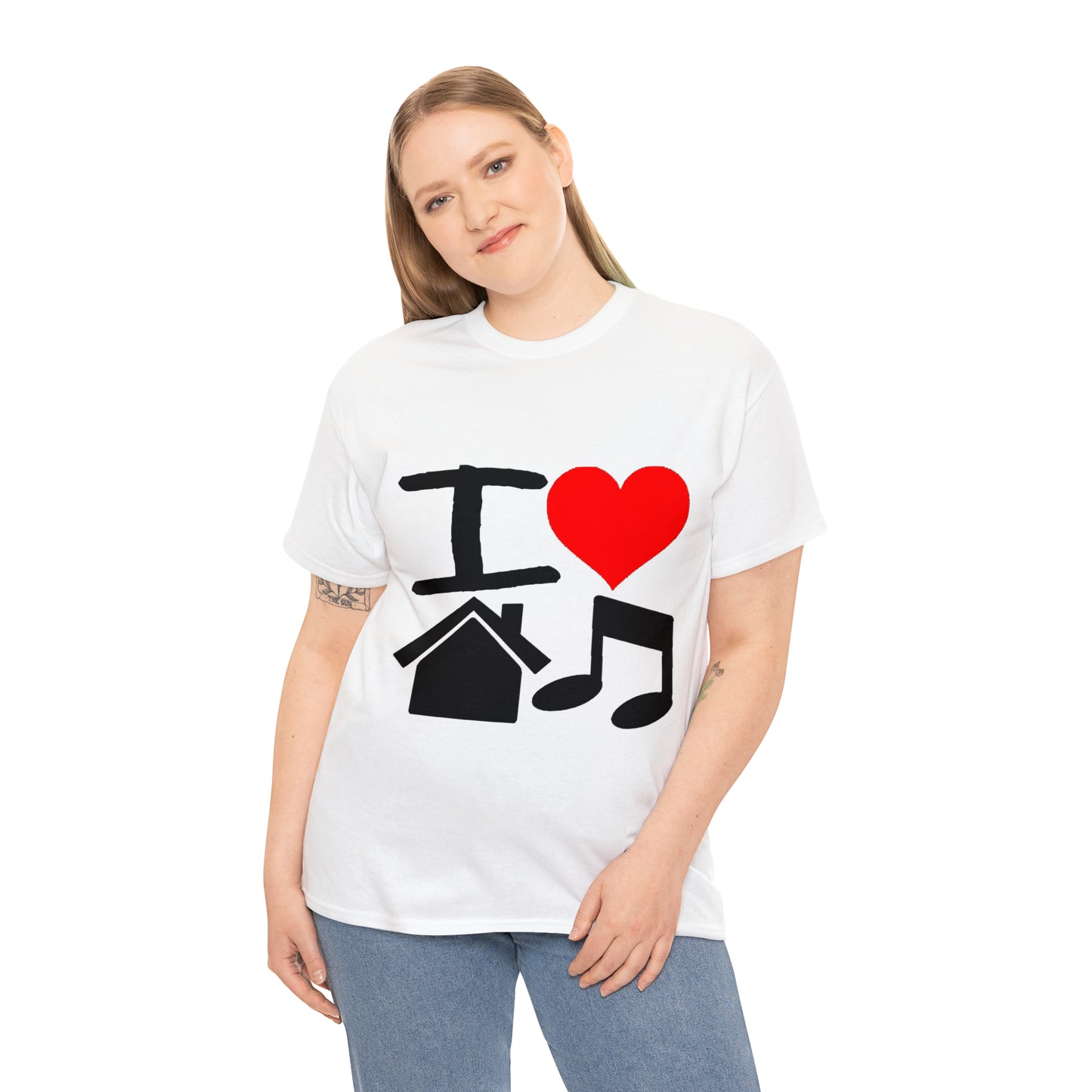I Love House Music Unisex Heavy Cotton Tee