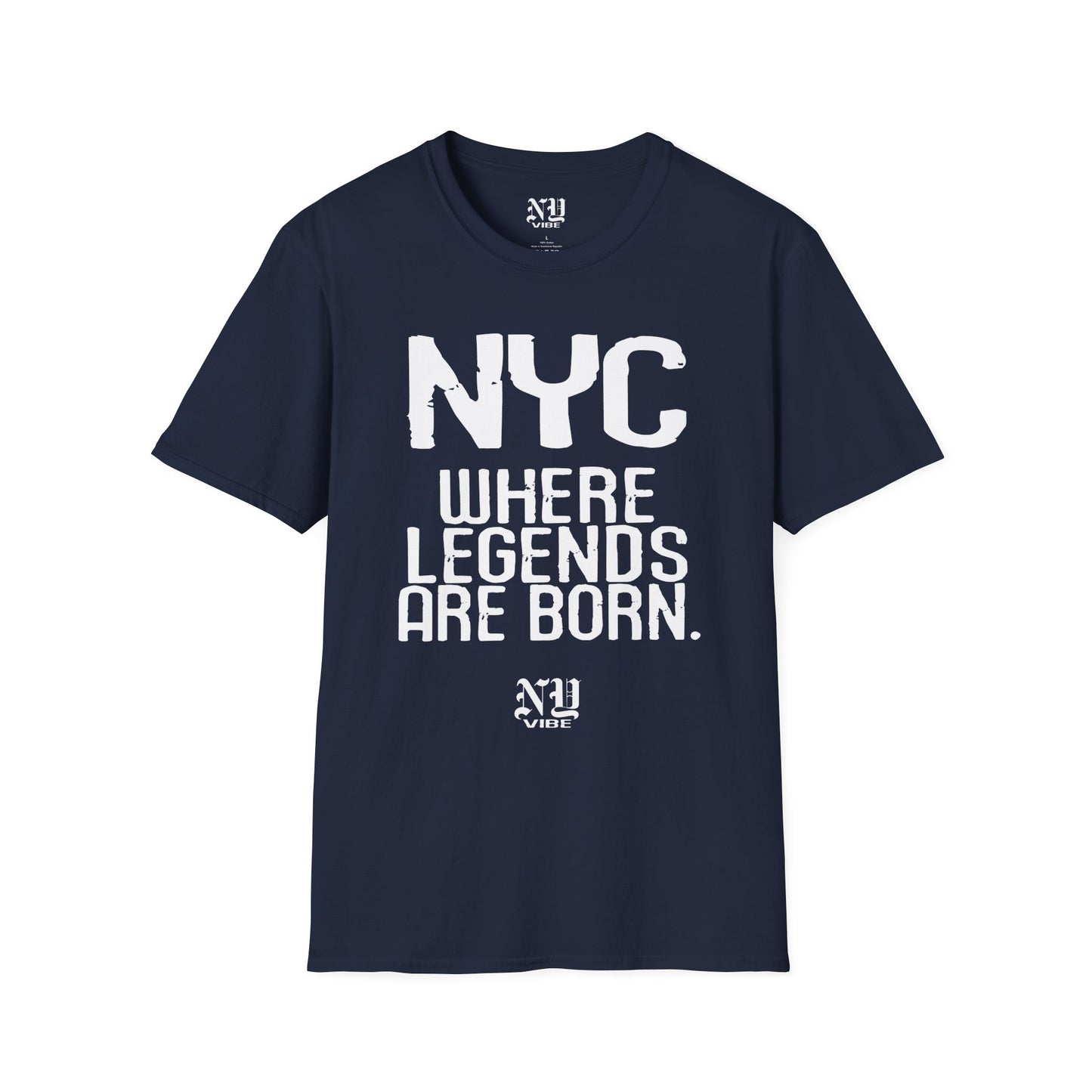 NYC Where Legends Are Born: NY Vibe Official Logo Unisex Softstyle T-Shirt