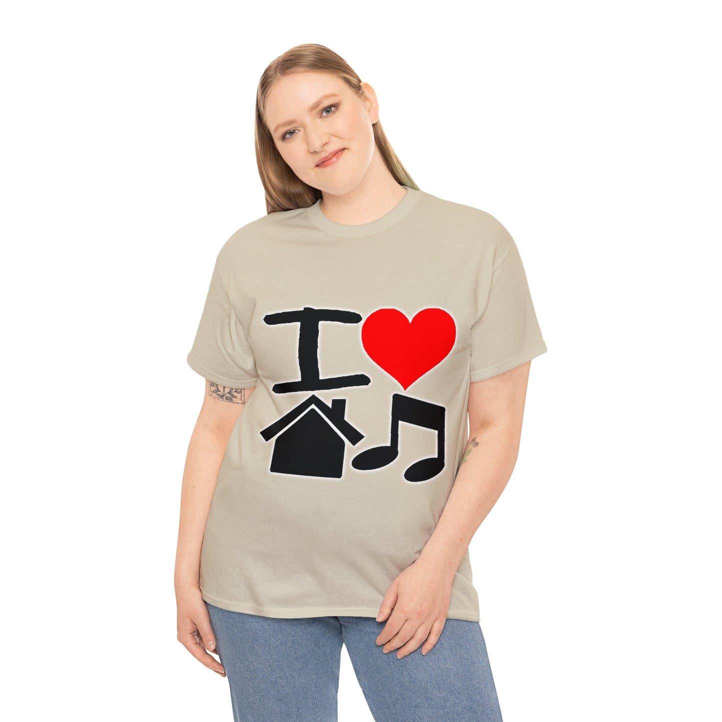 I Love House Music Unisex Heavy Cotton Tee