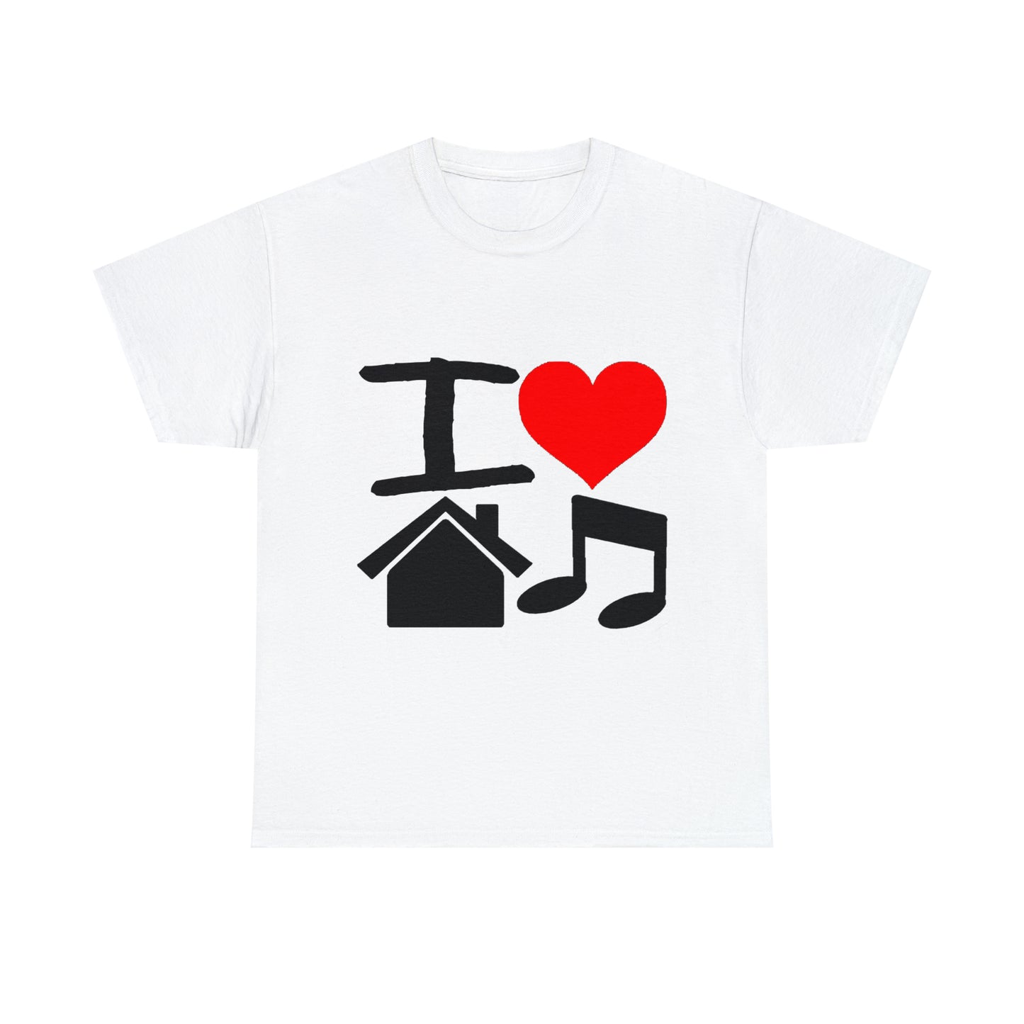 I Love House Music Unisex Heavy Cotton Tee