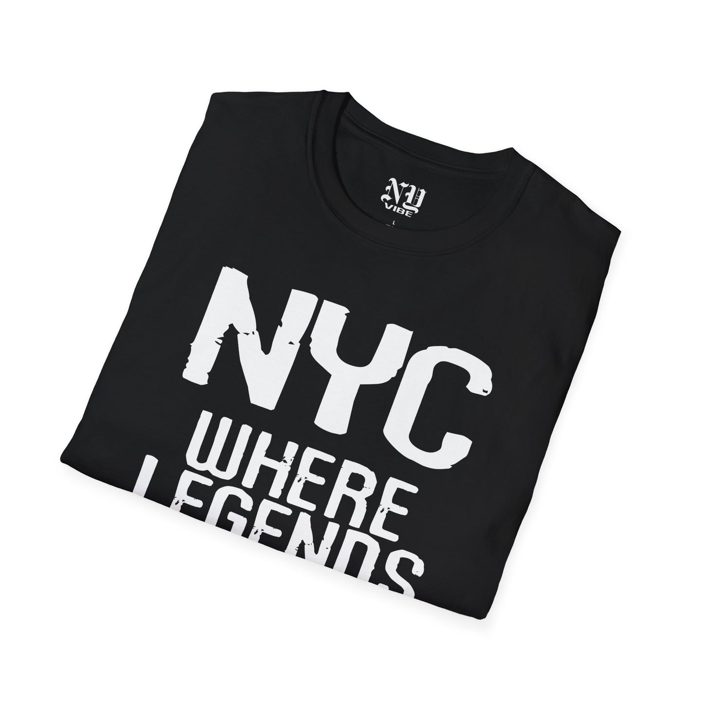 NYC Where Legends Are Born: NY Vibe Official Logo Unisex Softstyle T-Shirt