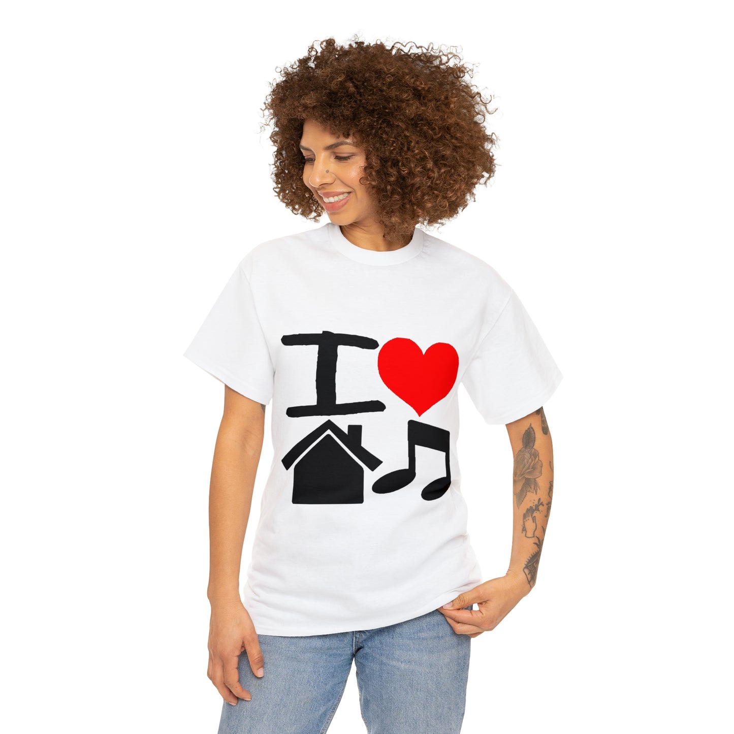 I Love House Music Unisex Heavy Cotton Tee