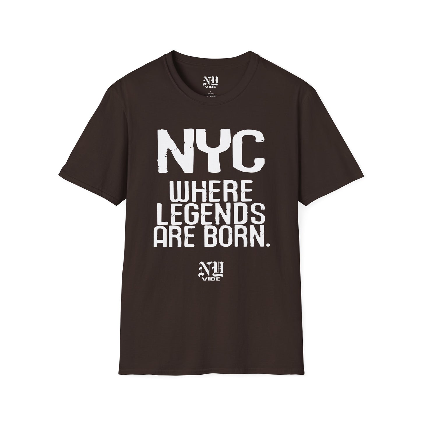 NYC Where Legends Are Born: NY Vibe Official Logo Unisex Softstyle T-Shirt