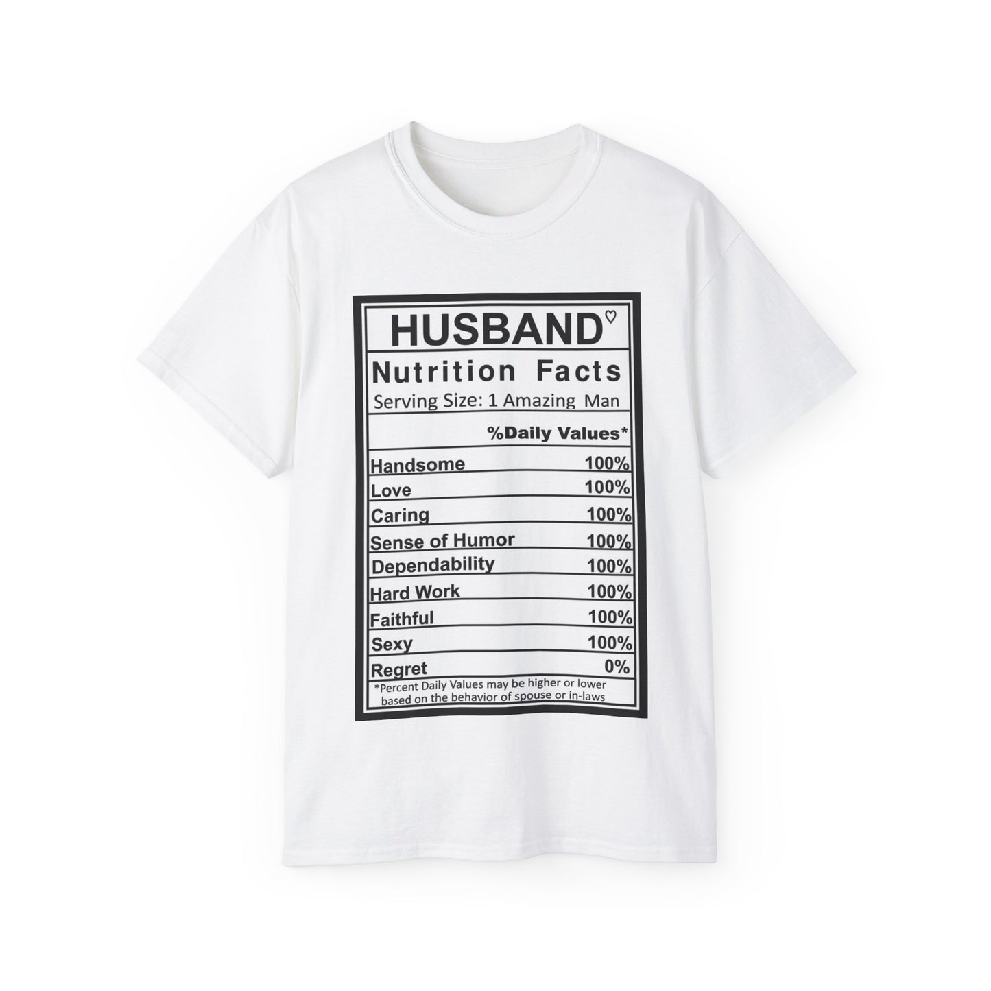 Husband Nutrition Facts Unisex Ultra Cotton Tee