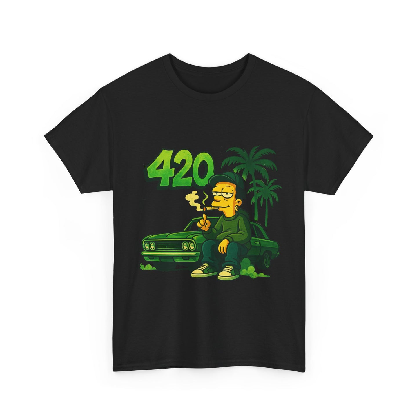 420 Cali Vibes Unisex Heavy Cotton Tee, Retro Cartoon Shirt, Streetwear Tee, Gift for Stoners, 420 Celebration T-Shirt