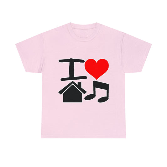 I Love House Music Unisex Heavy Cotton Tee