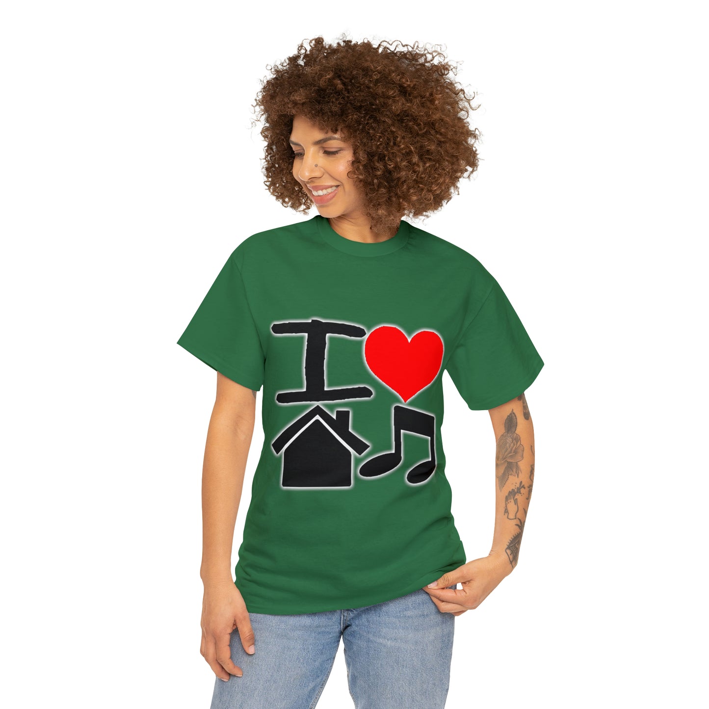 I Love House Music Unisex Heavy Cotton Tee