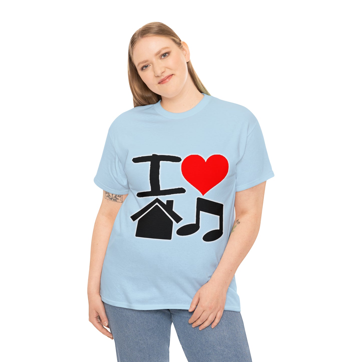 I Love House Music Unisex Heavy Cotton Tee