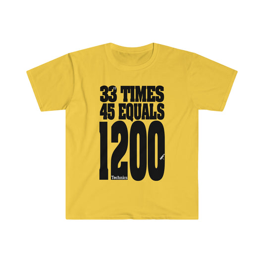 33 times 45 equals 1200