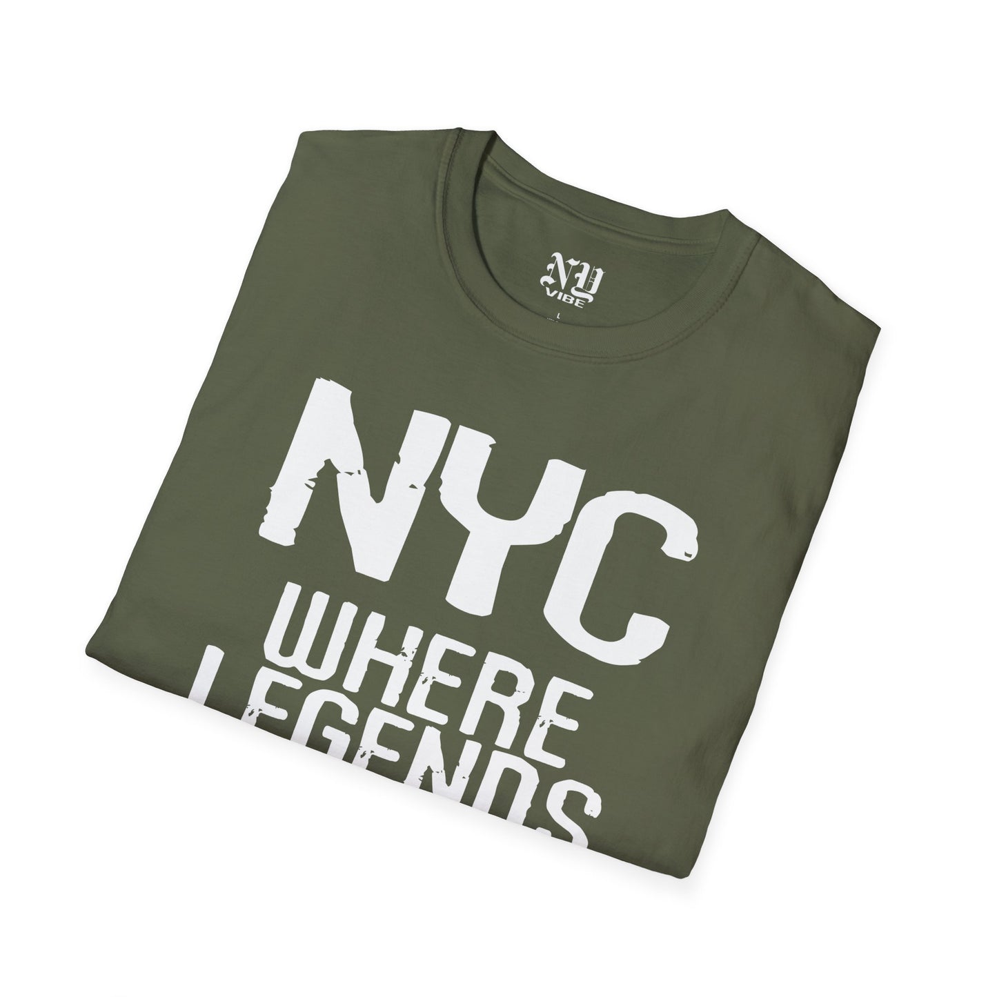 NYC Where Legends Are Born: NY Vibe Official Logo Unisex Softstyle T-Shirt