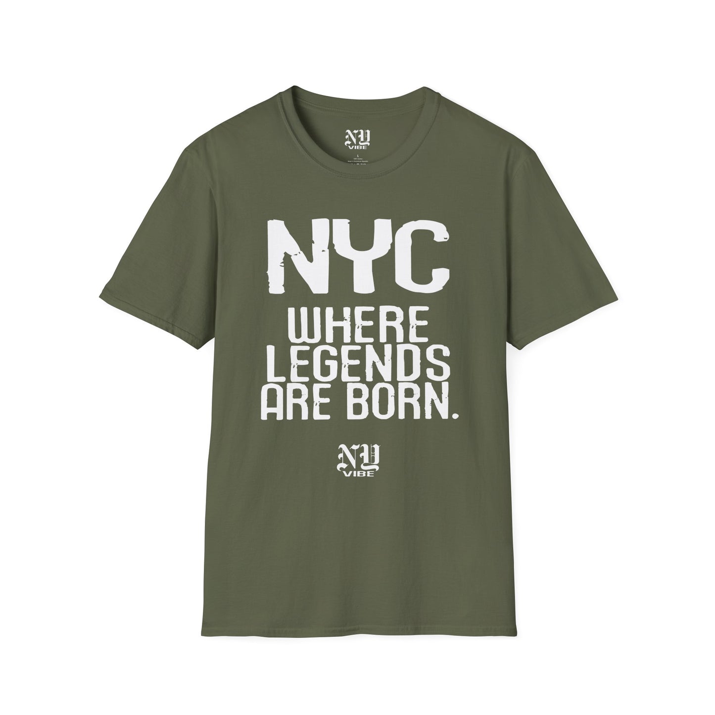 NYC Where Legends Are Born: NY Vibe Official Logo Unisex Softstyle T-Shirt