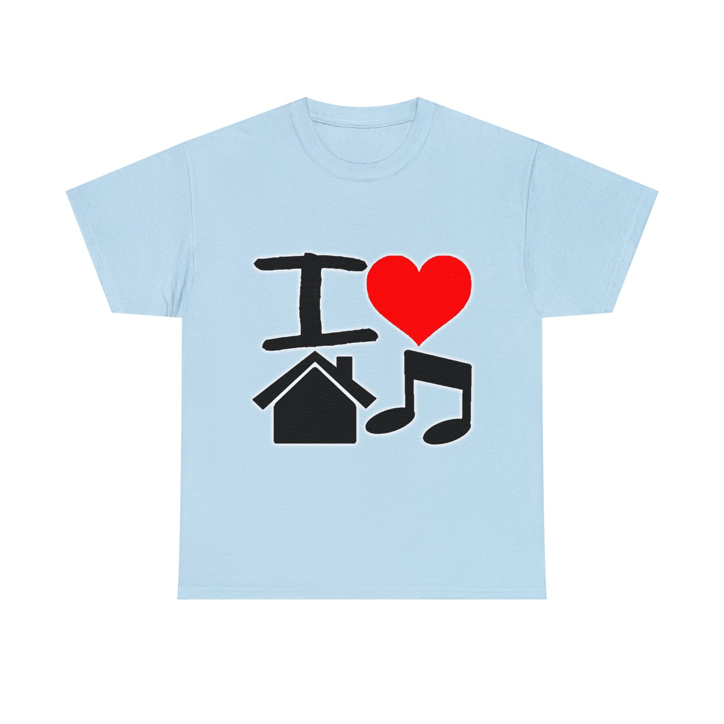 I Love House Music Unisex Heavy Cotton Tee